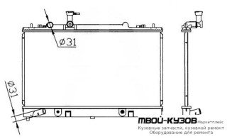 РАДИАТОР ОХЛАЖДЕНИЯ 1.8 2 AT для Mazda 6 (2002-2007)