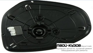 СТЕКЛО ЗЕРКАЛА ПРАВАЯ СТОРОНА С ПОДОГРЕВОМ (CONVEX) (ТАЙВАНЬ) для Mazda 2 (2007-)