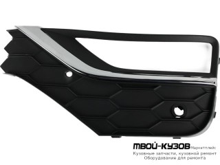 РЕШЕТКА БАМПЕРА ПЕРЕДНИЙ ЛЕВАЯ СТОРОНА С ОТВЕРСТИЯМИ ПОД ПРОТИВОТУМАННЫЕ ФАРЫ (КИТАЙ) для Volkswagen AMAROK (2010-)