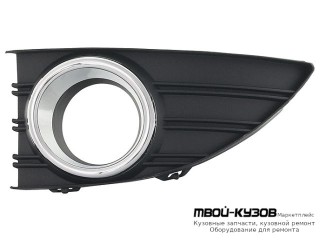 РЕШЕТКА БАМПЕРА ПЕРЕДНИЙ ЛЕВАЯ СТОРОНА С ОТВЕРСТИЯМИ ПОД ПРОТИВОТУМАННЫЕ ФАРЫ С ХРОМ (ТАЙВАНЬ) для Renault FLUENCE (2010-)