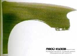 КРЫЛО ПЕРЕДНИЙ ПРАВАЯ СТОРОНА С ОТВ ПОД ПОВТОРИТЕЛЬ (4 ДВ) (5 ДВ) (ТАЙВАНЬ) для Hyundai ACCENT (1995-1996), Hyundai ACCENT (1997-1999)