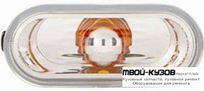 ПОВТОРИТЕЛЬ ПОВОРОТА В КРЫЛО ЛЕВАЯ = ПРАВАЯ (СЕДАН) ПРОЗРАЧНЫЙ (КИТАЙ) для Volkswagen AMAROK (2010-), Volkswagen CADDY (2010-), Volkswagen POLO (09.2010 - 2020), Volkswagen TRANSPORTER T5 (2010-2015)