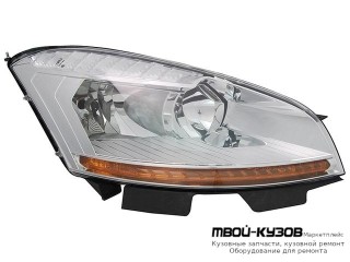 ФАРА ПРАВАЯ СТОРОНА С КОРРЕКТОР (DEPO) для Citroen C4 (11.2004-) PICASSO (2006-)