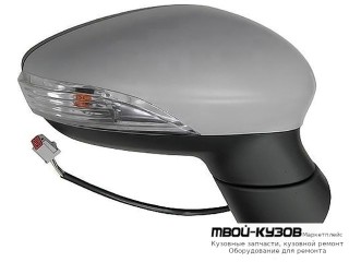 ЗЕРКАЛО ПРАВАЯ СТОРОНА ЭЛЕКТР С ПОДОГРЕВОМ С УКАЗАТЕЛЬ ПОВОРОТА 5 КОНТ (CONVEX) ГРУНТ (ТАЙВАНЬ) для Ford FIESTA (2008-)