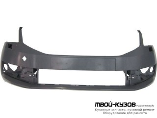 БАМПЕР ПЕРЕДНИЙ С ОТВЕРСТИЯМИ ПОД ОМЫВАТЕЛЬ ФАР (ТАЙВАНЬ) для Skoda OCTAVIA (2017-2019)