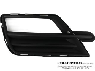 РЕШЕТКА БАМПЕРА ПЕРЕДНИЙ ПРАВАЯ СТОРОНА С ОТВЕРСТИЯМИ ПОД ПРОТИВОТУМАННЫЕ ФАРЫ (КИТАЙ) для Volkswagen CADDY (2010-)