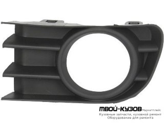 РЕШЕТКА БАМПЕРА ПЕРЕДНИЙ ЛЕВАЯ СТОРОНА С ОТВЕРСТИЯМИ ПОД ПРОТИВОТУМАННЫЕ ФАРЫ (ИТАЛИЯ) для Renault MEGANE (2003-2007)