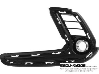 РЕШЕТКА БАМПЕРА ПЕРЕДНИЙ ЛЕВАЯ СТОРОНА С ОТВЕРСТИЯМИ ПОД ПРОТИВОТУМАННЫЕ ФАРЫ (КИТАЙ) для Hyundai ELANTRA (2016-)