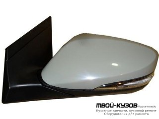 ЗЕРКАЛО ЛЕВАЯ СТОРОНА ЭЛЕКТР С ПОДОГРЕВОМ АВТОСКЛАДЫВ УКАЗАТЕЛЬ ПОВОРОТА ПОДСВЕТ 10 КОНТ (CONVEX) ГРУНТ (ТАЙВАНЬ) для Hyundai I30 (2012-)