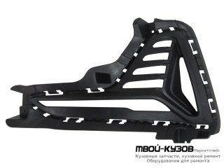 РЕШЕТКА БАМПЕРА ПЕРЕДНИЙ ЛЕВАЯ СТОРОНА С ОТВЕРСТИЯМИ ПОД ПРОТИВОТУМАННЫЕ ФАРЫ (КИТАЙ) для Hyundai SOLARIS (2017-)