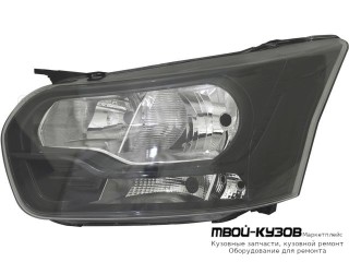 ФАРА ЛЕВАЯ СТОРОНА С КОРРЕКТОР ВНУТРИ ЧЁРНЫЙ (DEPO) для Ford TRANSIT (2014-)