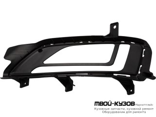 РЕШЕТКА БАМПЕРА ПЕРЕДНИЙ ЛЕВАЯ СТОРОНА С ОТВЕРСТИЯМИ ПОД ПРОТИВОТУМАННЫЕ ФАРЫ , DRL( ХОД. ОГНИ) (КИТАЙ) для Hyundai TUCSON (2015-)