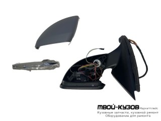 ЗЕРКАЛО ЛЕВАЯ СТОРОНА ЭЛЕКТР С ПОДОГРЕВОМ АВТОСКЛАДЫВ ПАМЯТЬЮ ПОДСВЕТ , СИГНАЛ СЛЕПЫХ ЗОН УКАЗАТЕЛЬ ПОВОРОТА (ASPHERICAL) (ТАЙВАНЬ) для Mercedes X253 GLC-CLASS (2016-)