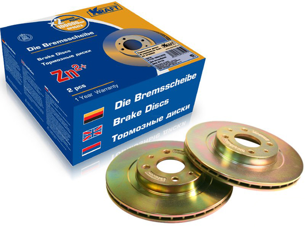 Диск тормозной ВАЗ-2112 R14 вент. (KRAFT)