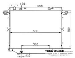 РАДИАТОР ОХЛАЖДЕНИЯ AT 4.2 (дизель) для Toyota LANDCRUISER 100 (1998-)