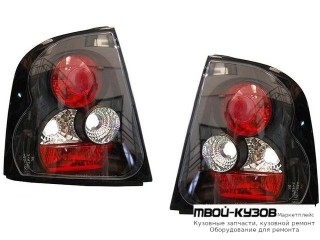 ФОНАРЬ ЗАДНИЙ ВНЕШНИЙ ЛЕВАЯ + ПРАВАЯ (КОМПЛЕКТ) (СЕДАН) ТЮНИНГ (SONAR) ВНУТРИ ЧЁРНЫЙ для Skoda OCTAVIA (04.1997 - 07.2000 08.2000-)