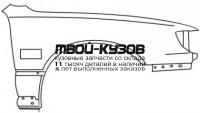 TYCAM92-271-R - КРЫЛО ПЕРЕДНЕЕ ПРАВОЕ (ТАЙВАНЬ) Toyota Camry V10 (1992-1996)