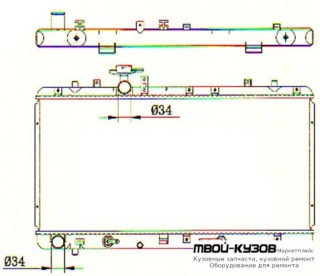 РАДИАТОР ОХЛАЖДЕНИЯ 1.5 1.6 AT для Suzuki SX-4 (2006-)