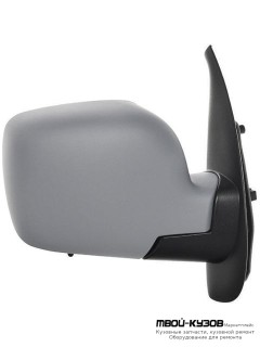 ЗЕРКАЛО ПРАВАЯ СТОРОНА ЭЛЕКТР С ПОДОГРЕВОМ , АВТОСКЛАДЫВ , ТЕМПЕР ДАТЧИК , ГРУНТ (CONVEX) (ТАЙВАНЬ) для Renault KANGOO (2008-2013)