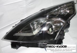 ФАРА ЛЕВАЯ + ПРАВАЯ (КОМПЛЕКТ) ТЮНИНГ ЛИНЗОВАННАЯ (БИКСЕНОН) (DEVIL EYES) С СВЕТЯЩИЙСЯ ОБОДК С КОРРЕКТОР (EAGLE EYES) ВНУТРИ ЧЁРНЫЙ для Nissan TEANA (2008-2013)
