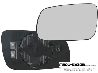 СТЕКЛО ЗЕРКАЛА ЛЕВАЯ СТОРОНА С ПОДОГРЕВОМ (FLAT) (ТАЙВАНЬ) для Audi A6 (09.1997 - 03.2004), Audi A8 (1994-2002) (2003-), Audi A3 (08.1996 - 2002), Audi A4 (12.1994 - 12.1998)