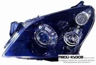 ФАРА ЛЕВАЯ СТОРОНА (КСЕНОН) С КОРРЕКТОР ВНУТРИ (DEPO) ЧЁРНЫЙ для Opel ASTRA H (06.2004-)