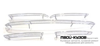 НАКЛАДКА ДЕКОРАТИВНАЯ НА РЕШЕТК РАДИАТ (комплект) НЕРЖ. СТАЛЬ для Toyota HIGHLANDER (2010-2013)