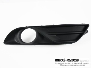 РЕШЕТКА БАМПЕРА ПЕРЕДНИЙ ПРАВАЯ СТОРОНА С ОТВЕРСТИЯМИ ПОД ПРОТИВОТУМАННЫЕ ФАРЫ (КИТАЙ) для Nissan SENTRA (2014-)