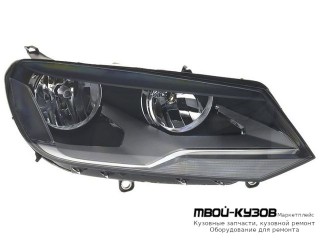 ФАРА ПРАВАЯ СТОРОНА С КОРРЕКТОР , ВНУТРИ (DEPO) ЧЁРНЫЙ-ХРОМ для Volkswagen TOUAREG (2011-2016)