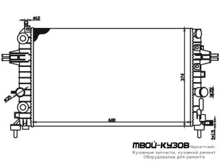 РАДИАТОР ОХЛАЖДЕНИЯ (см.каталог) для Opel ASTRA H (06.2004-), Opel ZAFIRA (07.2004-)