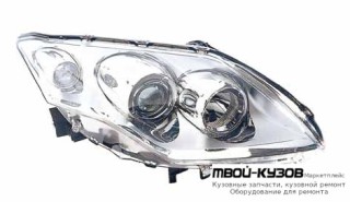 ФАРА ПРАВАЯ СТОРОНА ЛИНЗОВАННАЯ ПОД КОРРЕКТОР (DEPO) для Renault LAGUNA (2007-)