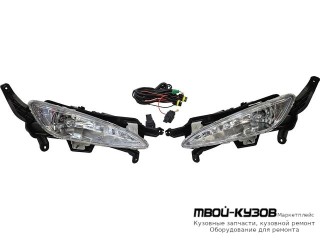 ФАРА ПРОТИВОТУМАННАЯ ЛЕВАЯ + ПРАВАЯ (КОМПЛЕКТ) С ПРОВОДК И КНОПКОЙ для KIA OPTIMA (2011-2016)