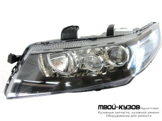 ФАРА ЛЕВАЯ СТОРОНА ПОД КОРРЕКТОР ВНУТРИ (DEPO) ЧЁРНЫЙ для Honda ACCORD CL / CM (02.2003-) ЕВРОПА