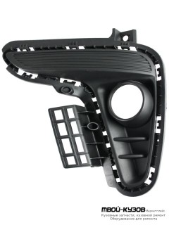 РЕШЕТКА БАМПЕРА ПЕРЕДНИЙ ЛЕВАЯ СТОРОНА С ОТВЕРСТИЯМИ ПОД ПРОТИВОТУМАННЫЕ ФАРЫ (СЕДАН) (КИТАЙ) для KIA RIO (2017-)