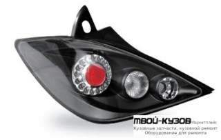 ФОНАРЬ ЗАДНИЙ ВНЕШНИЙ ЛЕВАЯ + ПРАВАЯ (КОМПЛЕКТ) (5 дв) ТЮНИНГ ДИОД ПРОЗРАЧНЫЙ (JUNYAN) ВНУТРИ ЧЁРНЫЙ для Nissan TIIDA (2007-)