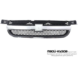 РЕШЕТКА РАДИАТОРА (СЕДАН) ХРОМ-ЧЁРНЫЙ (ТАЙВАНЬ) для Chevrolet AVEO T250 (2006-)