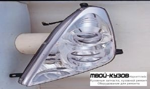 ФАРА ЛЕВАЯ + ПРАВАЯ (КОМПЛЕКТ) ТЮНИНГ ЛИНЗОВАННАЯ С 2 СВЕТЯЩИЙСЯ ОБОДК (SONAR) ВНУТРИ ХРОМ для Toyota CELICA (2000-)