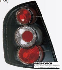 ФОНАРЬ ЗАДНИЙ ВНЕШНИЙ ЛЕВАЯ + ПРАВАЯ (КОМПЛЕКТ) ТЮНИНГ (ХЭТЧБЭК) ХРУСТАЛ (SONAR) ВНУТРИ ЧЁРНЫЙ для Skoda FABIA (01.2000 - 2006)