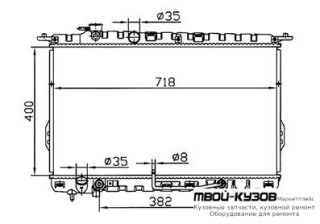РАДИАТОР ОХЛАЖДЕНИЯ AT для KIA MAGENTIS (2001-)