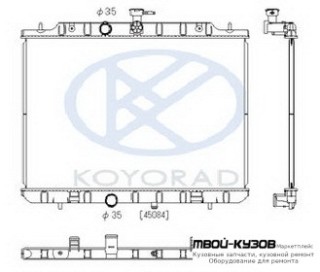 РАДИАТОР ОХЛАЖДЕНИЯ 2 MT (KOYO) для Nissan X-TRAIL (03.2007-)