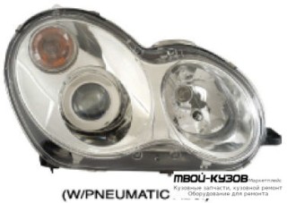 ФАРА ЛЕВАЯ + ПРАВАЯ (КОМПЛЕКТ) ТЮНИНГ ЛИНЗОВАННАЯ ПОД КОРРЕКТОР (EAGLE EYES) ВНУТРИ ХРОМ для Mercedes W203 (07.2000-)