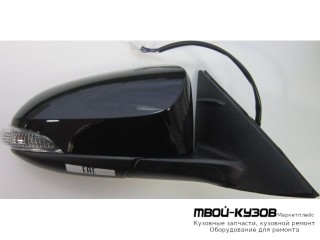 ЗЕРКАЛО ПРАВАЯ СТОРОНА ЭЛЕКТР С ПОДОГРЕВОМ , С АВТОСКЛАДЫВ , УКАЗАТЕЛЬ ПОВОРОТА С КРЫШК КРАШЕН В ЧЁРНЫЙ (КИТАЙ) для Toyota CAMRY V50 (2011-)