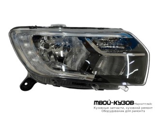 ФАРА ПРАВАЯ СТОРОНА ПОД КОРРЕКТОР ВНУТРИ ЧЁРНЫЙ (КИТАЙ) для Renault LOGAN / SANDERO (2014-)