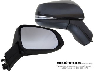 ЗЕРКАЛО ПРАВАЯ СТОРОНА ЭЛЕКТР С ПОДОГРЕВОМ , УКАЗАТЕЛЬ ПОВОРОТА , ПОДСВЕТ , СИГНАЛ СЛЕПЫХ ЗОН , АВТОСКЛАДЫВ (CONVEX) (ТАЙВАНЬ) для Toyota RAV4 (2019-)