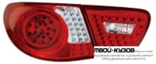 ФОНАРЬ ЗАДНИЙ ВНЕШНИЙ+ВНУТР ЛЕВАЯ + ПРАВАЯ (КОМПЛЕКТ) (СЕДАН) ТЮНИНГ ПОЛНОСТЬЮ С ДИОД ПРОЗРАЧНЫЙ (EAGLE EYES) ВНУТРИ КРАСНЫЙ-БЕЛ для Hyundai ELANTRA (2007-)