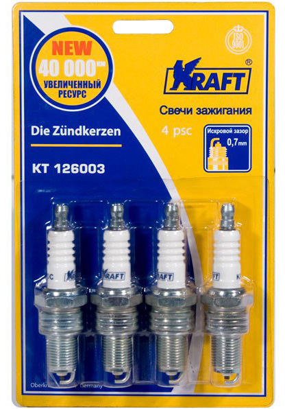 Свечи ВАЗ-2108 карб. (KRAFT) КТ 126003