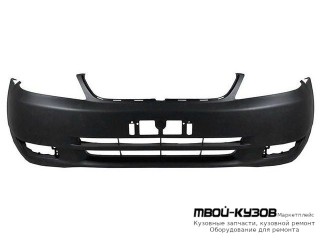 БАМПЕР ПЕРЕДНИЙ (СЕДАН) (УНИВЕРСАЛ) ЧЁРНЫЙ (ТАЙВАНЬ) для Toyota COROLLA DE120 / ZE120 (2002-) СЕДАН / УНИВЕРСАЛ