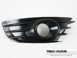 РЕШЕТКА БАМПЕРА ПЕРЕДНИЙ ПРАВАЯ СТОРОНА С ОТВЕРСТИЯМИ ПОД ПРОТИВОТУМАННЫЕ ФАРЫ (АРГЕНТИНА) для Citroen C4 (11.2004-) PICASSO (2006-)