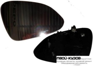 СТЕКЛО ЗЕРКАЛА ПРАВАЯ СТОРОНА С ПОДОГРЕВОМ (CONVEX) ГРУНТ (ТАЙВАНЬ) для Opel INSIGNIA (2008-)