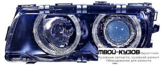 ФАРА +УКАЗ.ПОВОРОТА ЛЕВАЯ + ПРАВАЯ (КОМПЛЕКТ) (КСЕНОН) С -D1S- С БЛОК УПР.КСЕНОНОМ -PHILIPS С КОРРЕКТОР ТЮНИНГ ЛИНЗОВАННАЯ С 2 СВЕТЯЩИЙСЯ ОБОДК (DEPO) ЧЁРНЫЙ для BMW E38 (06.1994 - 08.1998) (09.1998 - 2002)